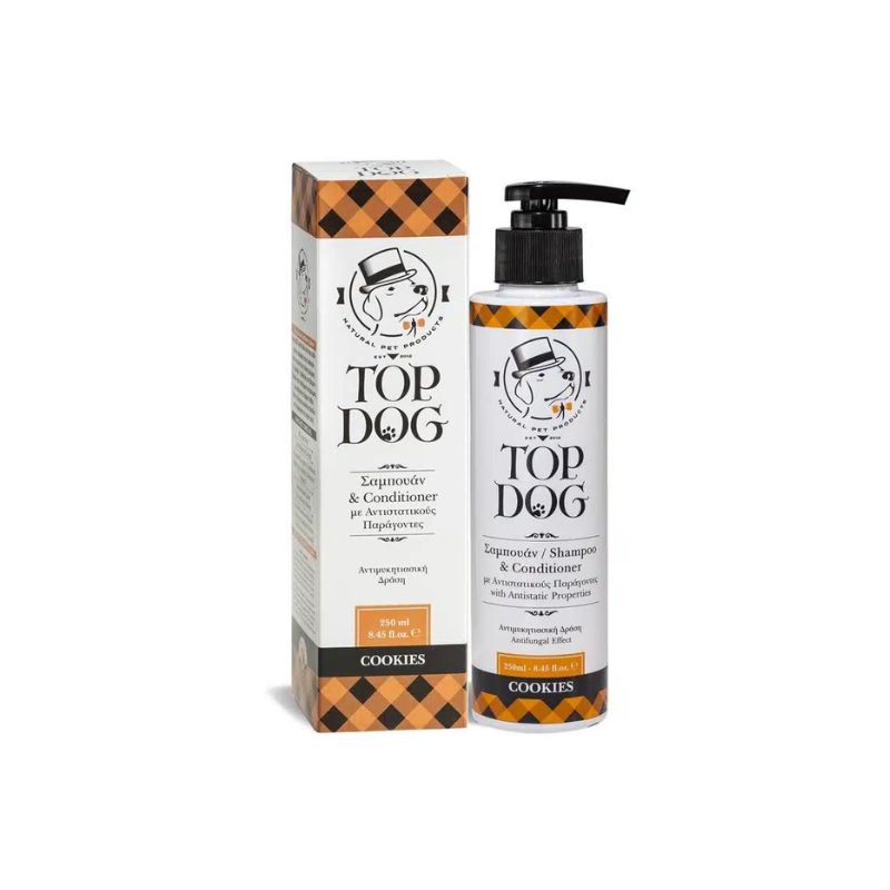 Top Dog Σαμπουάν Σκύλου με Μαλακτικό Cookies με Αντιμυκητιασική Δράση 250ml