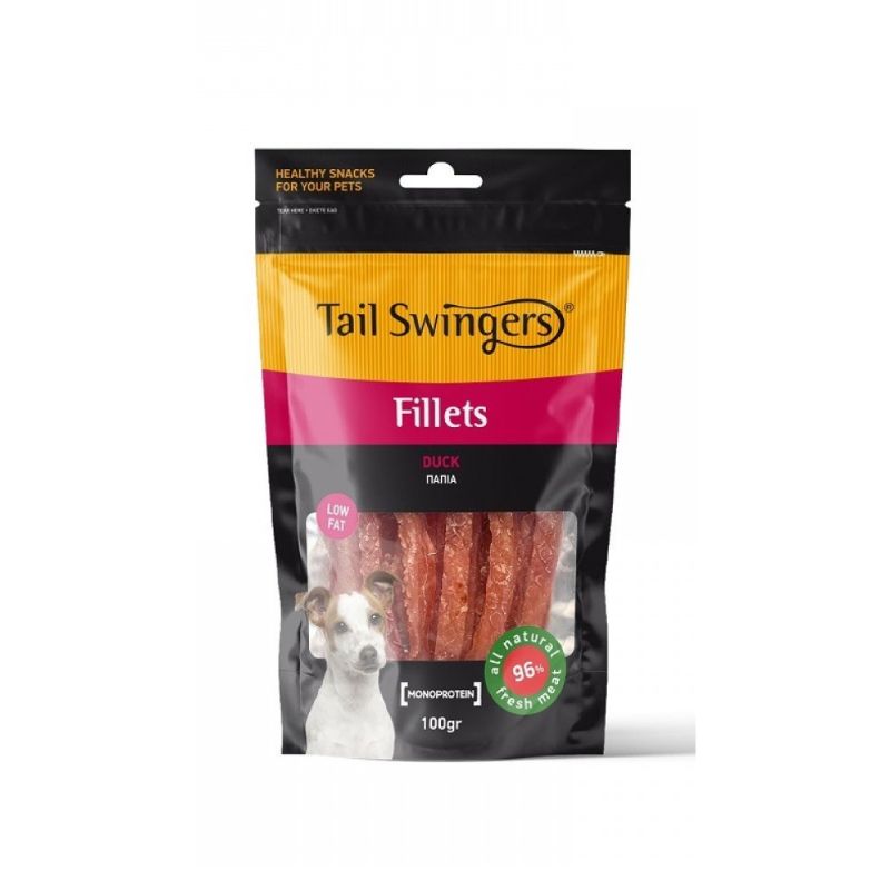 Pet Interest Tailswingers Fillets Slices Λιχουδιές Σκύλου με Πάπια 100gr