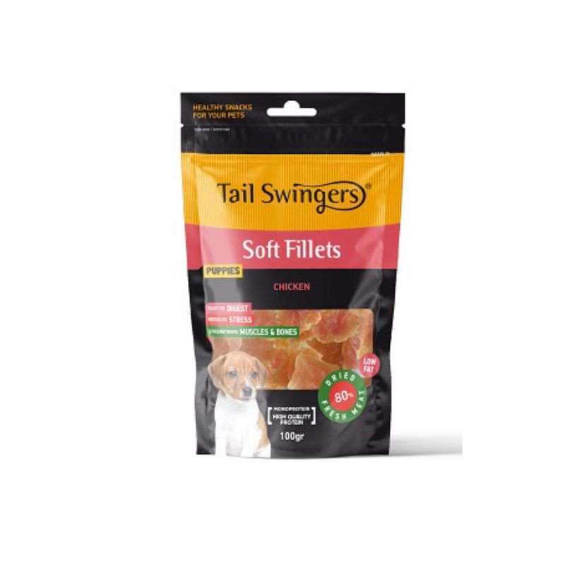 Pet Interest Tailswingers Fillets Slices Λιχουδιές Κουταβιών με Κοτόπουλο 100gr