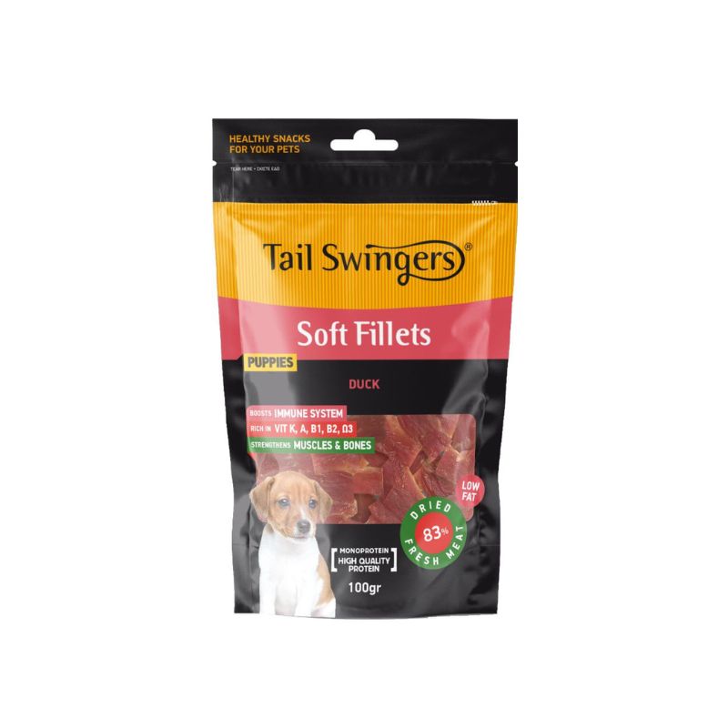 Pet Interest Tailswingers Fillets Slices Λιχουδιές Κουταβιών με Πάπια 100gr