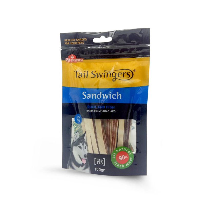 Pet Interest Tailswingers Sandwich Λιχουδιές Σκύλου με Κοτόπουλο-Μπακαλιάρο 100gr